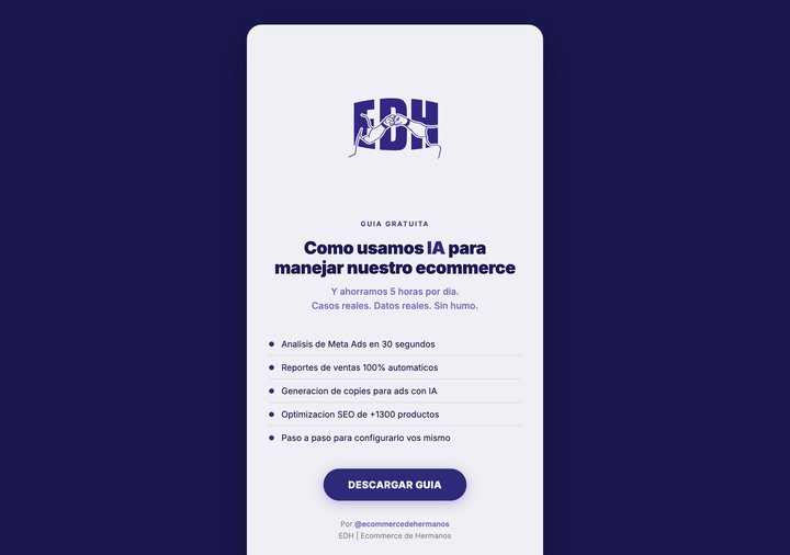 Vista previa de la guía: Cómo usamos IA para manejar nuestro ecommerce